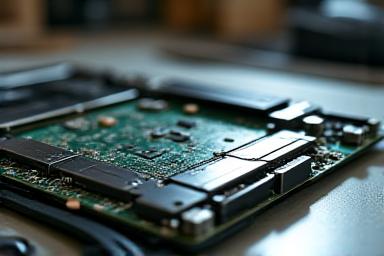 Dettaglio di un laptop in riparazione