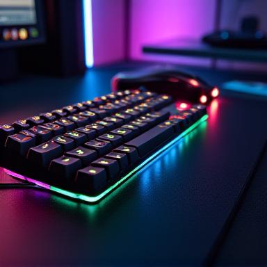Kit tastiera e mouse meccanici con illuminazione RGB